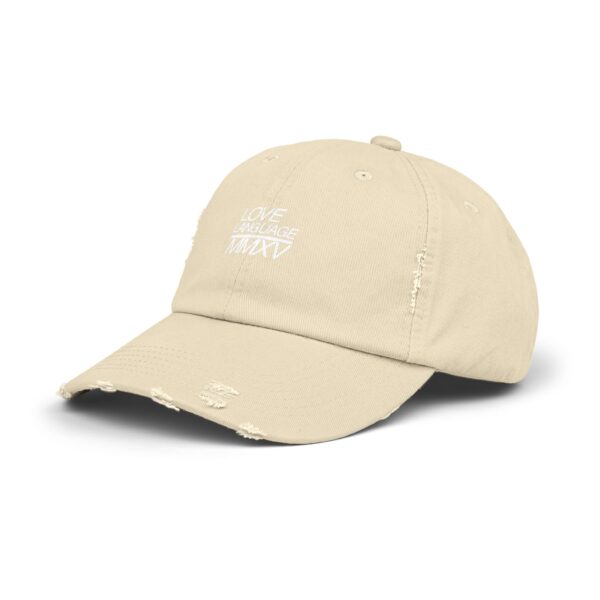 Distressed Cotton Twill Love Language Hat - Sand Dune - Image 2