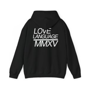 Unisex Heavy Love Language MMXV Hoodie - Black