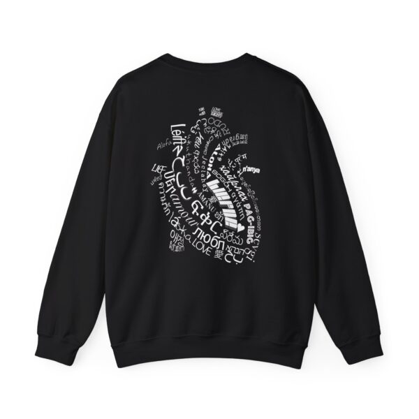 Heavy Blend Love Language Crewneck Sweatshirt - Deep Black - Image 2