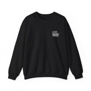 Heavy Blend Love Language Crewneck Sweatshirt - Deep Black