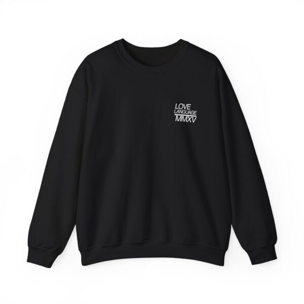 Heavy Blend Love Language Crewneck Sweatshirt - Deep Black