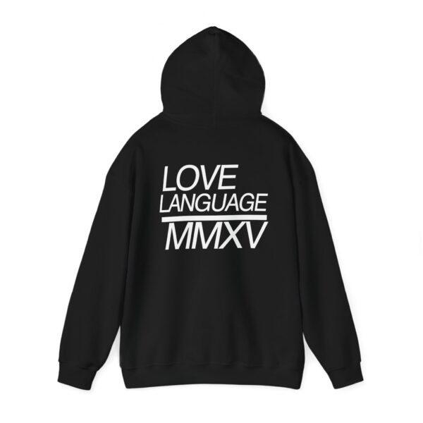 Unisex Heavy Love Language MMXV Hoodie - Black - Image 2