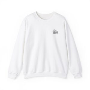 Heavy Blend Love Language Crewneck Sweatshirt - Aspen White