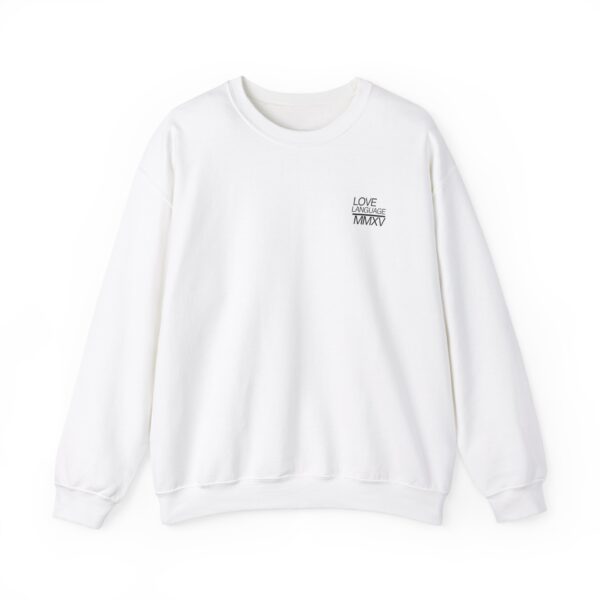 Heavy Blend Love Language Crewneck Sweatshirt - Aspen White